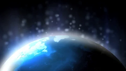Earth space particle globe Stock Footage 90685775