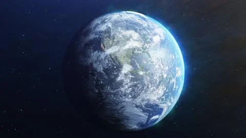 Earth In The Space Stock Photos