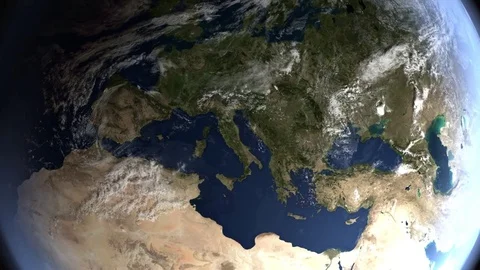 Earth from Space - Push into Europe 動画素材 79707080
