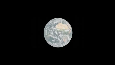 Earth in the space, rotating animation Stock Footage 341031768