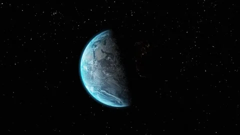 Earth from space rotating Vídeo Stock 245625557