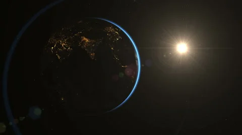 Earth from Space rotating. Night side. Earth timelapse. Loop. 스톡 동영상 61144636