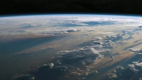 Earth from space as sun rises, 3d rendering 스톡 동영상 196005029