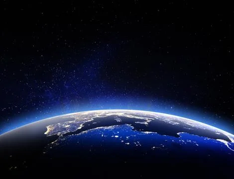 Earth from space world. Elements of this image furnished by NASA 3d rendering Stock Illustration