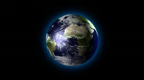 earth spinning animation | Stock Video | Pond5