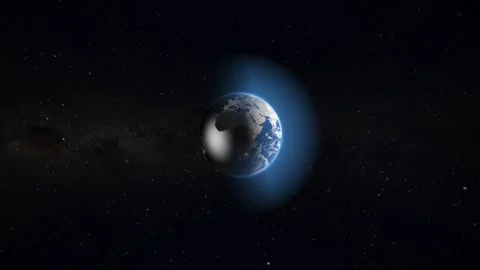 Earth spinning in deep space Stock Footage 340201400