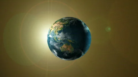 Earth Spinning Eclips Stock Footage 604699