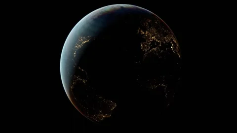 Earth spinning in the space. 4k looping animation Stock Footage 341031806