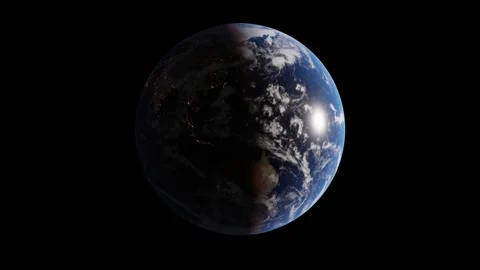 Earth spins in space Vidéo 158304618