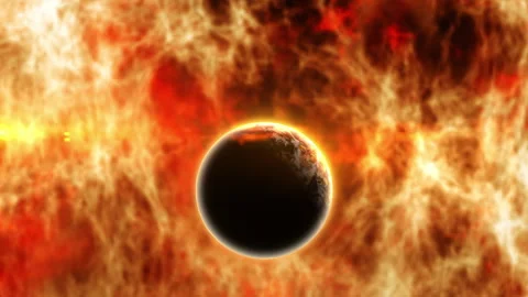 Earth with Sun background animation abstract sci fi universe Stock Footage 245355485