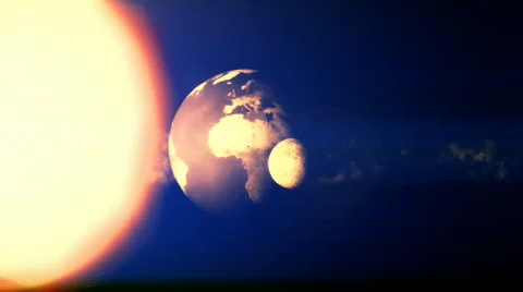 Earth, Sun, Moon Stock Footage 318767