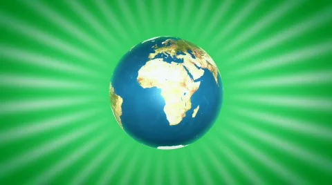 Earth Sun Rays Green Loopable  HD1080 Stockbeeldmateriaal 703336