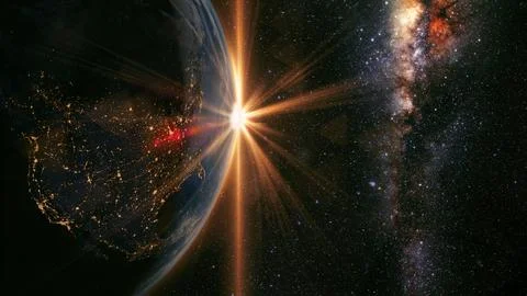 Earth sunrise Stock Illustration