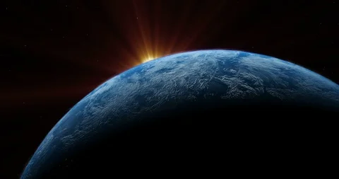 Earth Sunrise from Space Stock Footage 102167965