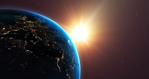 Earth Sunrise From Space 스톡 동영상 117290780