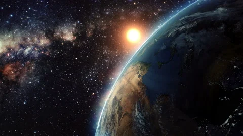 Earth sunset Stock Footage