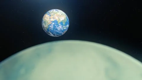 Earth from the surface of the moon. This is an image of elements furnished by NA 스톡 일러스트