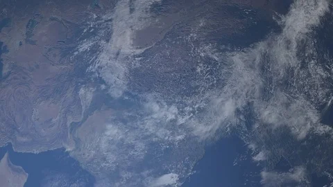 Earth Surface Viewed from Space – 3D Animation Stock Footage 86579925