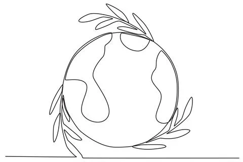 Earth is surrounded by leaves Stock Illustration
