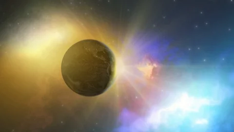 Earth surrounded by nebula Stock Footage 108111162