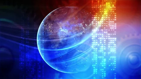 Earth technology  background, communication Stock Footage 81523459