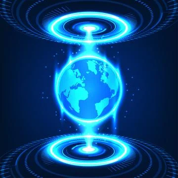 Earth technology background technology drives the development of people, li.. Stockillustratie