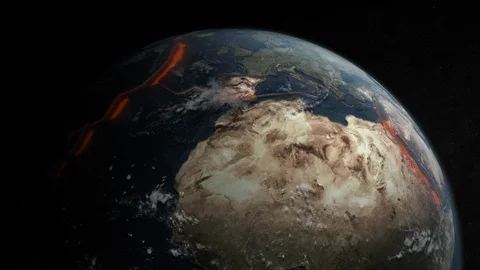 Earth with tectonic plates Vidéo 104634311