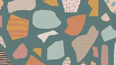 Earth tone collage background Stock Illustration
