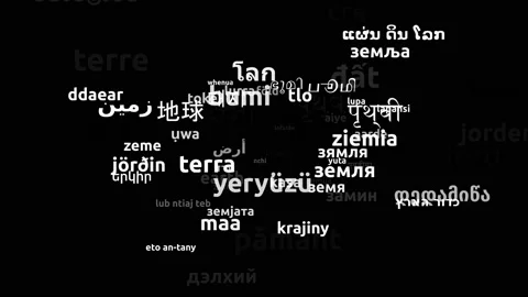 Earth Translated in 69 Worldwide Languages Endless Looping 3d Zooming Wordclo Video stock 145216853