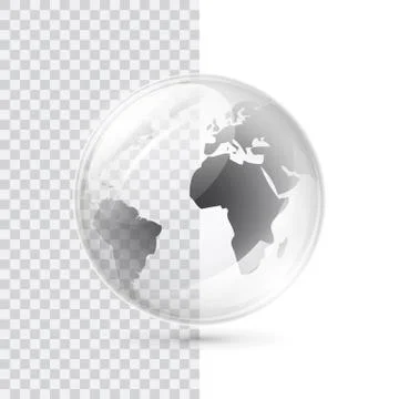 Earth transparent vector globe Stock Illustration