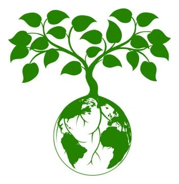 Earth tree graphic Stock Illustration