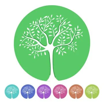 Earth tree of life vector cartoon graphic Stock Illustration