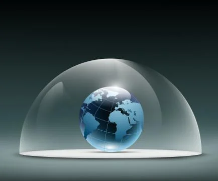 Earth under the dome Stock-Illustration