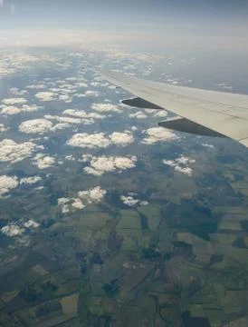 Earth under the wing. Stock Photos