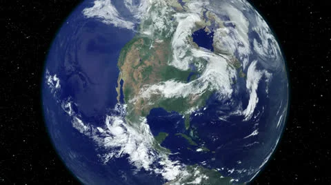 Earth - USA - United States of America Slow Zoom Stock Footage