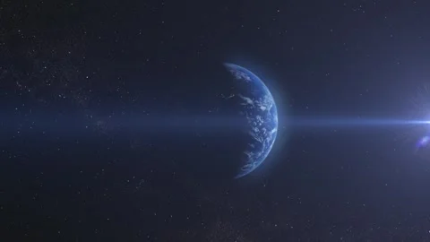 Earth in the Vastness of Space Stock Footage 301181063