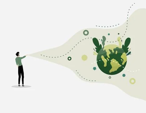 Earth vector design for environment ozone and earth day event Stock Illustration