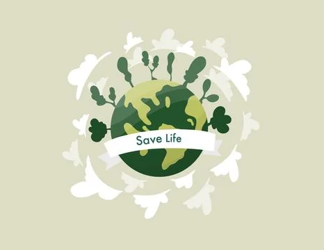 Earth vector design for environment ozone and earth day event 스톡 일러스트