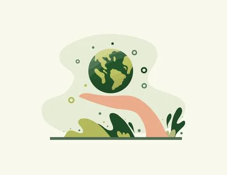 Earth vector design for environment ozone and earth day event Illustrazione stock