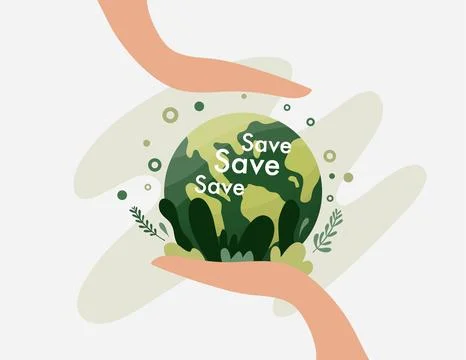 Earth vector design for environment ozone and earth day event Illustrazione stock