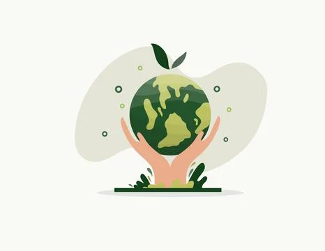 Earth vector design for environment ozone and earth day event Illustrazione stock