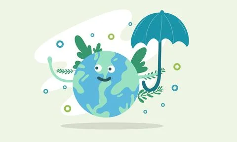 Earth vector design for ozone and earth day event Stock Illustration