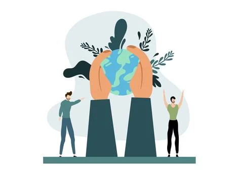 Earth vector design for ozone and earth day event Illustrazione stock