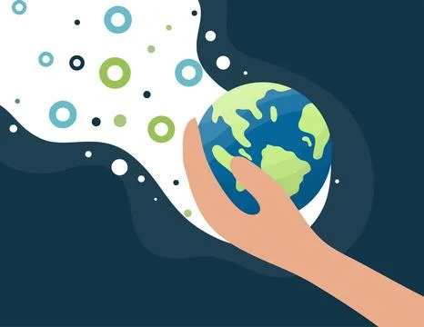Earth vector design for ozone and earth day event Illustrazione stock