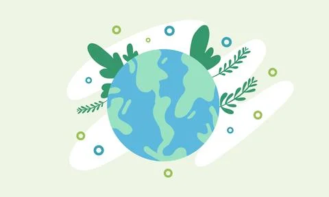 Earth vector design for ozone and earth day event Stock Illustration