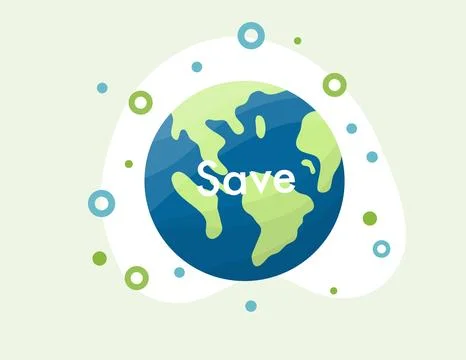 Earth vector design for ozone and earth day event Stock Illustration