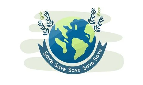 Earth vector design for ozone and earth day event Stock Illustration