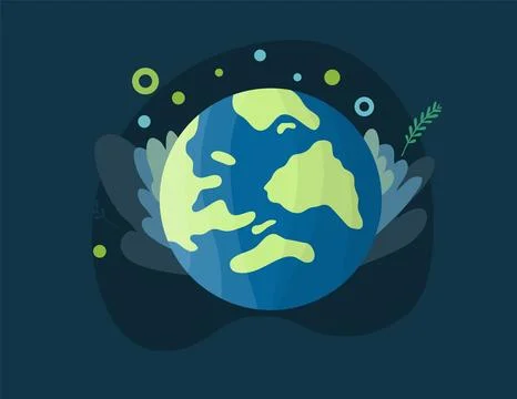 Earth vector design for ozone and earth day event Illustrazione stock