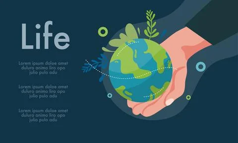 Earth vector design for ozone and earth day event Stock Illustration