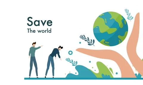 Earth vector design for ozone and earth day event Illustrazione stock